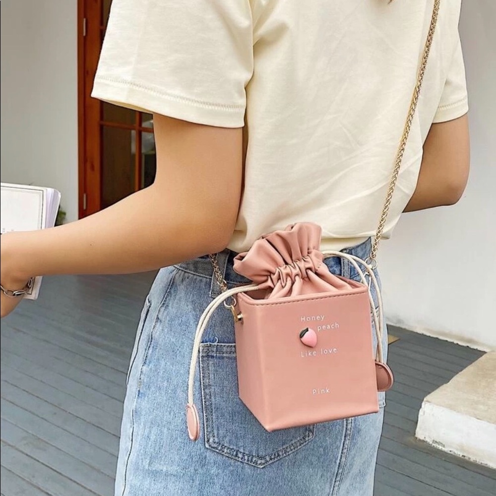 Peach crossbody bag